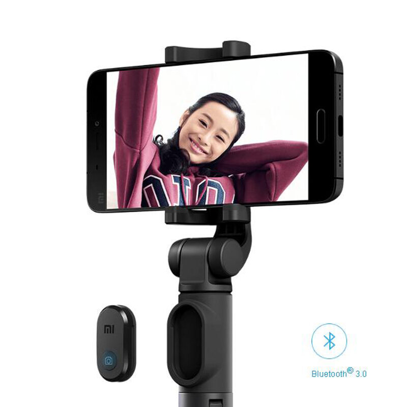 Xiaomi-Oryginalny selfie stick, składany, kijek do zdjęć, statyw, Bluetooth, bezprzewodowy przycisk, trójnóg, monopod, telefon, smartfon, dla iOS, Android, Xiaomi