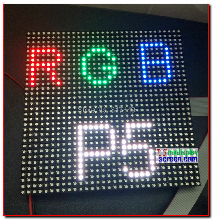 Módulo led DIY, hub de píxeles rgb hd a todo color de 5mm, escaneo 75 1/16, 160x160mm, 3 en 1 smd 32x32 píxeles, pantalla led rgb de azulejos p5