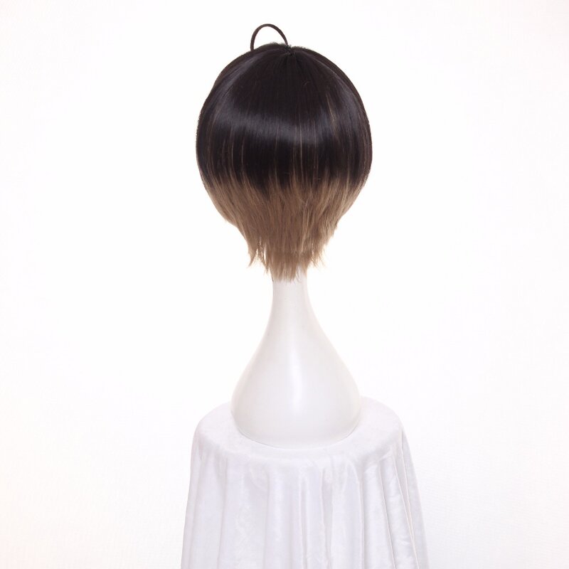 ccutoo A3 12" Black Mix Short High Temperature Fiber Cosplay Costume Wigs Men's Synthetic Hair