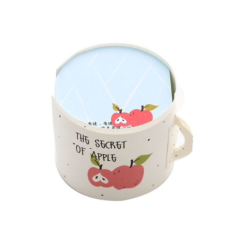 1pc Little Fairy Cup Shape Repeated Post Creative Message Post-it Note Pad Student Stationery Stickers