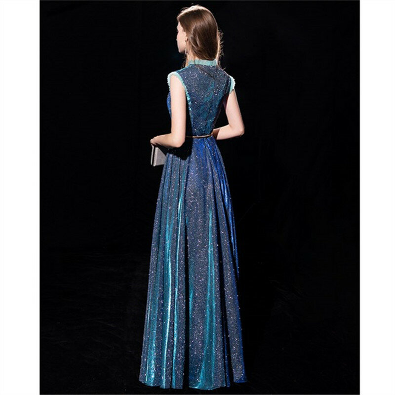 Женское вечернее платье-русалка, длинное официальное платье, вечернее платье, SA081