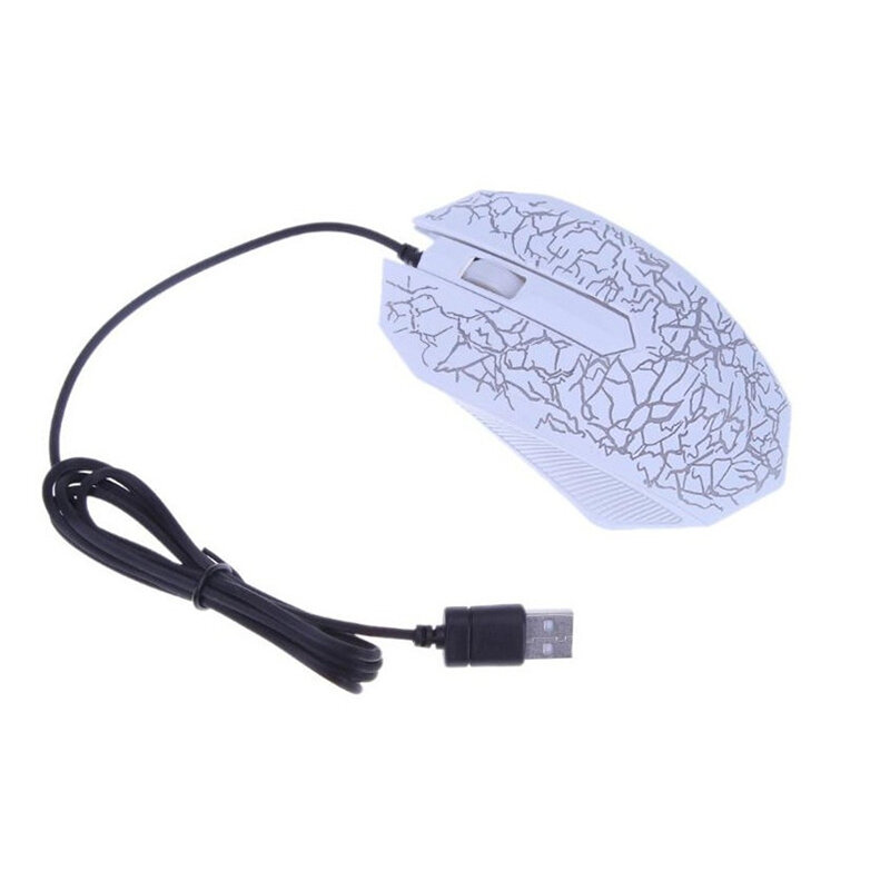 Ratón de Gaming Pro para ordenador portátil y PC, Mouse silencioso con Cable ajustable de 3000DPI, LED de colores, con Cable USB