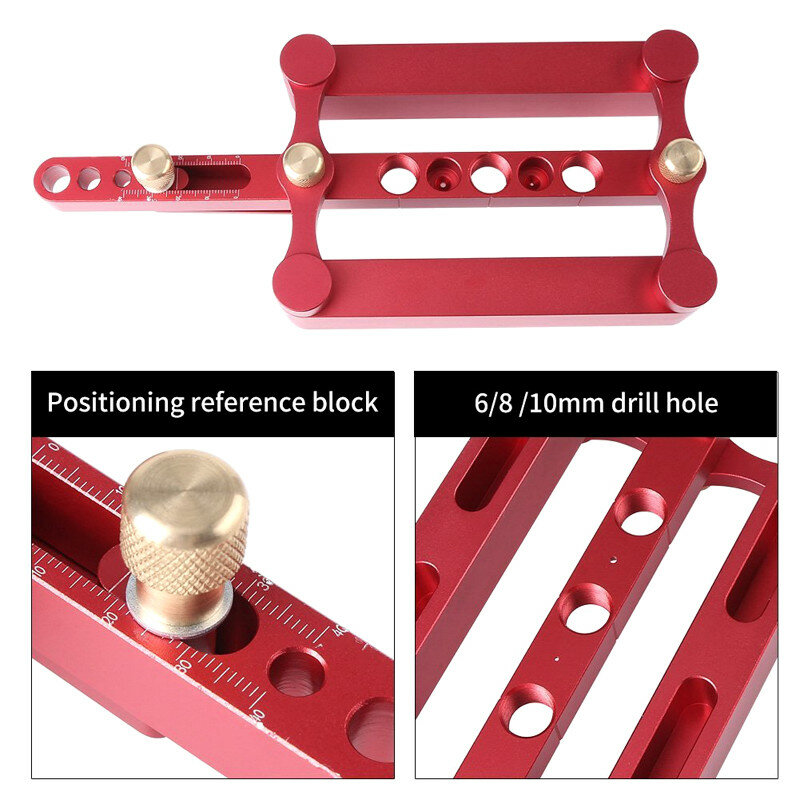 FNICEL poprawiona wersja MT dybel Jig własny centrowania Dowelling Jig przyrząd do metryczne kołków kołki 6/8/10mm precyzyjne wiercenia w drewnie narzędzia