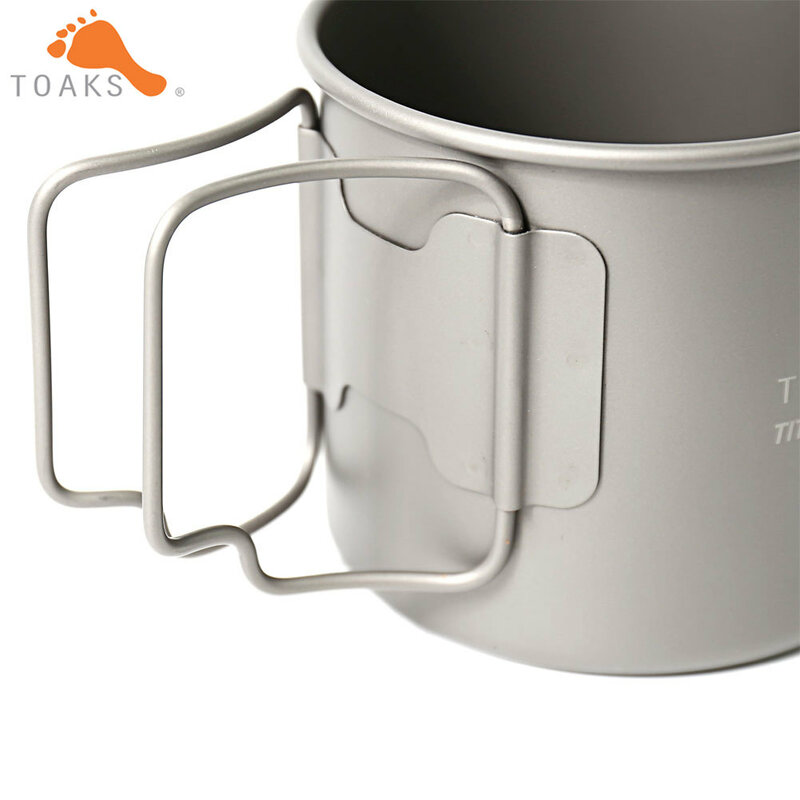 TOAKS czysty tytan CUP-375 Ultralight Cup 0.3mm wersja odkryty kubek kempingowy składany uchwyt naczynia kuchenne, ale bez pokrywy 375ml 49g