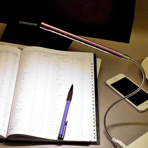 Super brilhante mini 10 leds usb luz flexível metal lâmpada led livro luzes de leitura para notebook computador portátil 6 cores