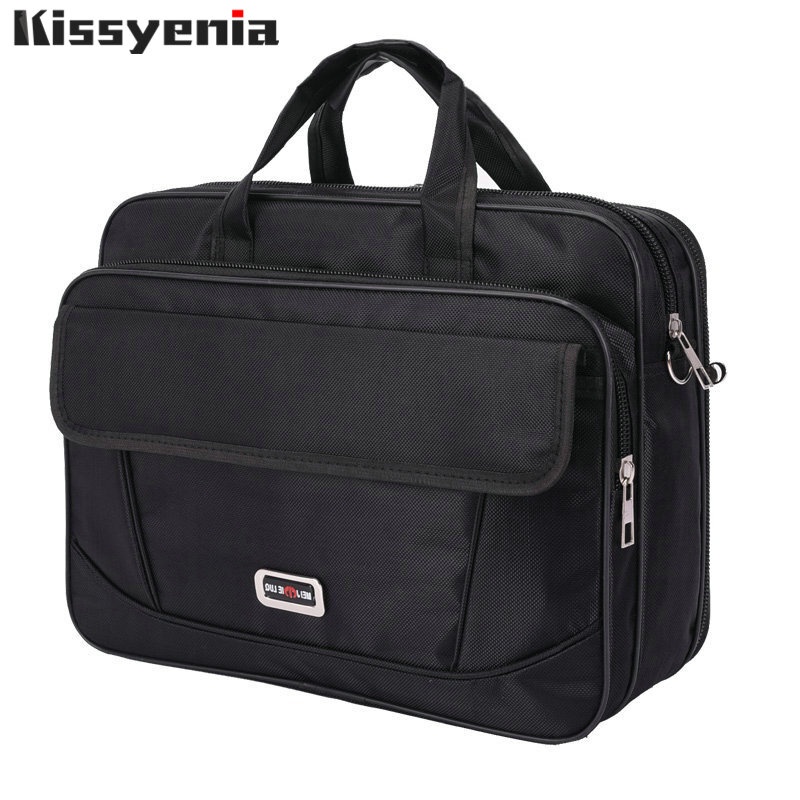 Kissyenia-maletín impermeable para ordenador portátil de nailon para hombre, Bolsa de viaje, para negocios, Masculina, KS1317