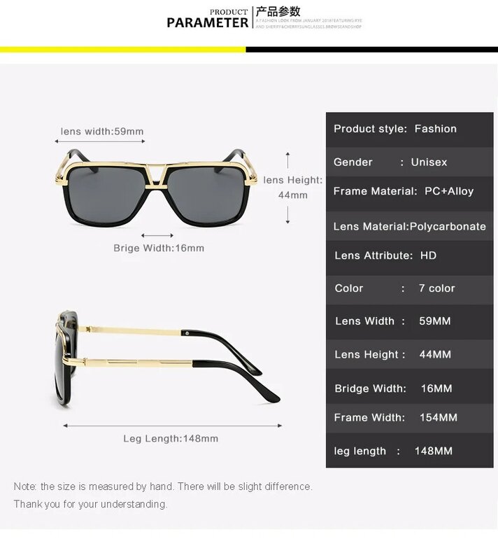DesolDelos-نظارات شمسية بإطار كبير للرجال ، تصميم جديد للصيف ، UV400 ، 2019