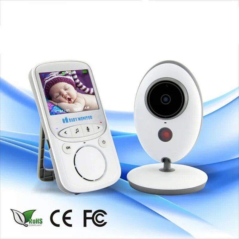 Moniteur Audio et vidéo sans fil LCD pour bébé, VB605, Radio, musique, interphone, talkie-walkie, Babysitter IR 24h, caméra Portable pour bébé