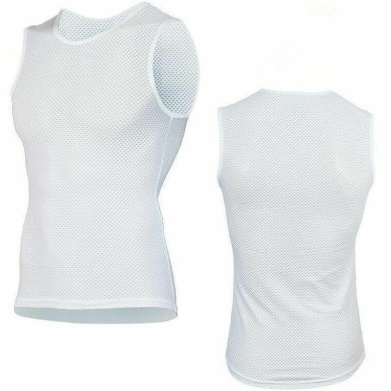 メンズサイクリングベスト,サイクリングアンダーシャツ,肌にやさしい,反射性,白,h034