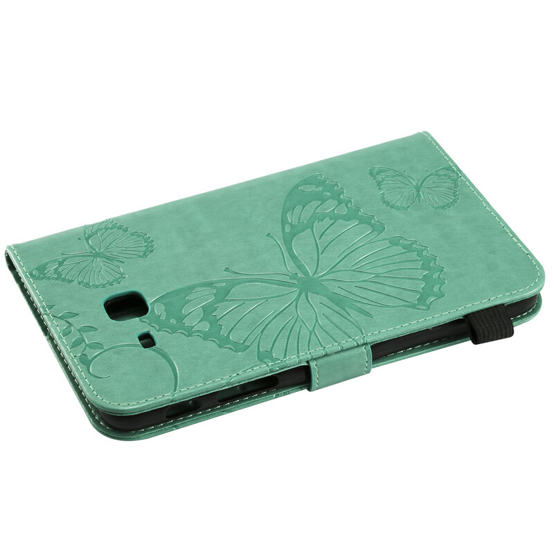 Butterfly Embossed Leather Wallet Flip Tablet Case Cover Bags Skins Shell Coque Funda For Samsung Galaxy Tab A 7.0" SM-T280 T285