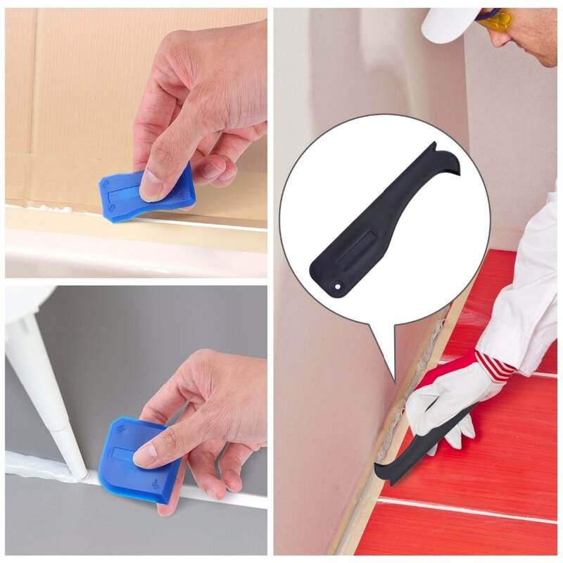 Free Shipping 5sets per Order 4pcs Silicone Sealant Finishing Tool and 4pcs Caulking Tool Set Grout Finishing Tool