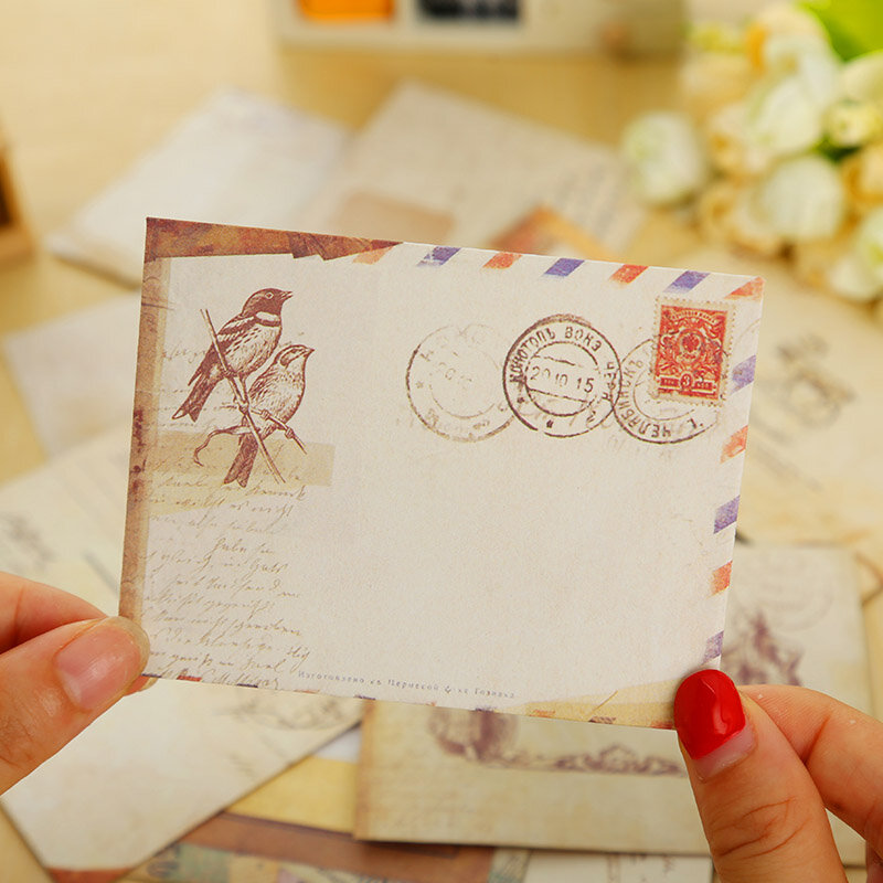 Mini enveloppes Vintage en papier pour Scrapbooking, 12 pièces, Kawaii, papeterie cadeau, fournitures scolaires