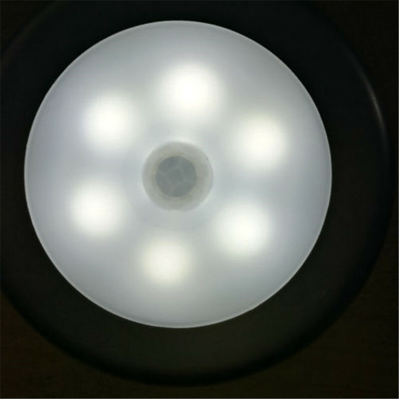 6 led 라이트 램프 pir 자동 센서 모션 탐지기 가정용 실내 옷장/찬장/서랍/계단에 무선 적외선 사용