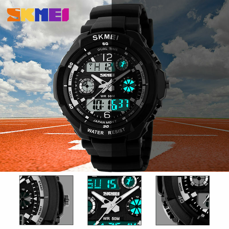 SKMEI Luxe Merk Sport Horloges Schokbestendig Mannen LED Horloge Militaire Digitale Quartz Horloges Relogio Masculino 0931