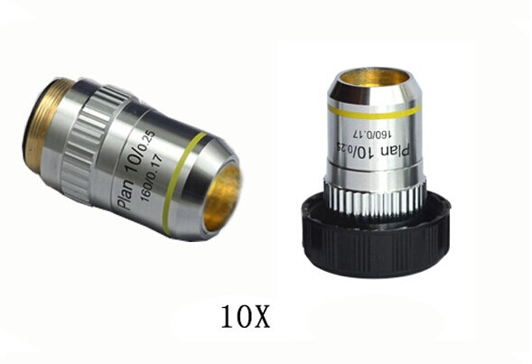 10X L=195 Plan Achromatic Bio-Microscope Objective Lens Thread Diameter 20.2MMx0.705