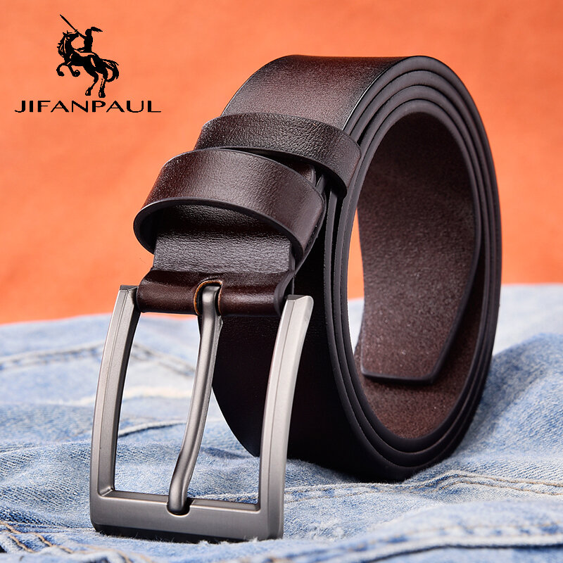 JIFANPAUL-Cinturón de cuero personalizado de fábrica para hombre, nuevo, clásico, retro, hebilla de palabra japonesa