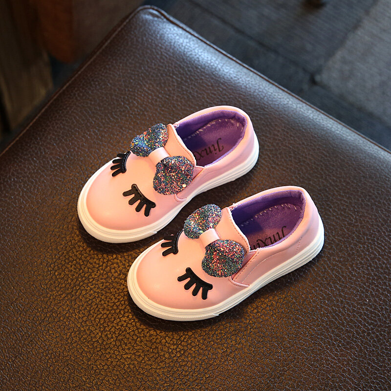 Kinder Mädchen Herbst Schuhe Mit Bogen Mode Glowing Sneaker Kinder Baby Casual Sport Schuhe Wasserdicht Slip-Resistant Nettes Schuh
