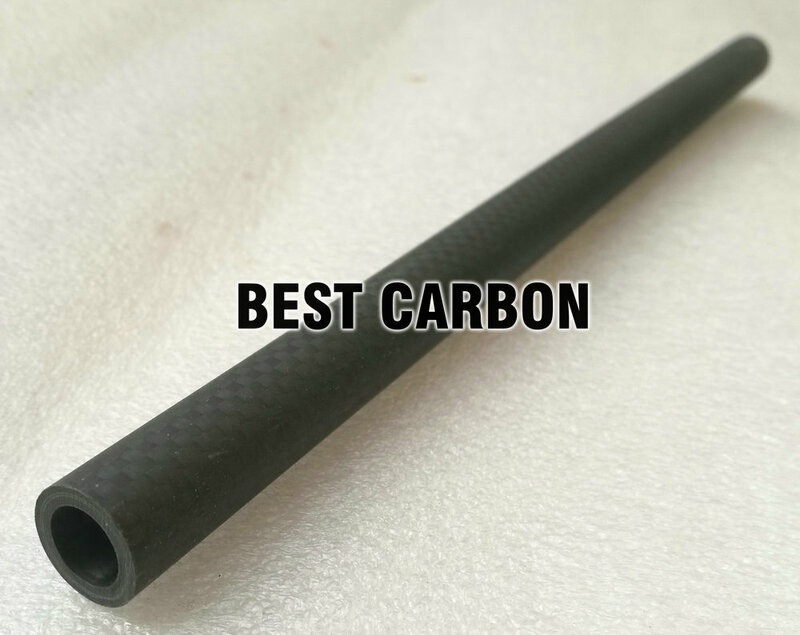 Tubo de fibra de carbono mate liso 3K, 15x10x297mm