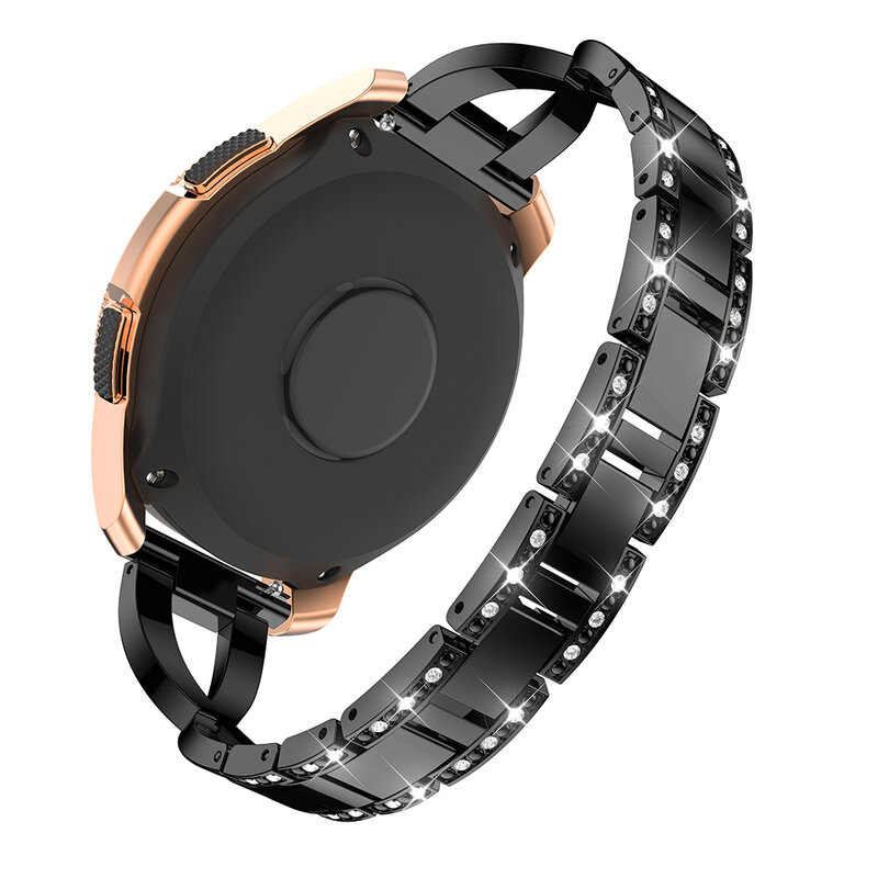 Correa de acero inoxidable para Samsung Galaxy Watch de 42mm, banda de Metal con diamantes de imitación ostentosos para Samsung Galaxy Watch de 42mm