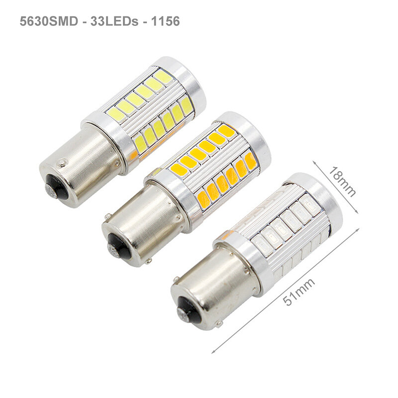 1Pcs 1156 Led-lampe BA15S P21W 33 LED 5630 5730 SMD Auto Schwanz Birne Bremse Lichter Auto Reverse Lampe rot Weiß Gelb Farbe