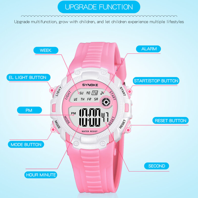 Children Digital Watches Waterproof Outdoor Sports Watch Kids LED Electronic Clock Wristwatch For Boys Girls Relogio Infantil