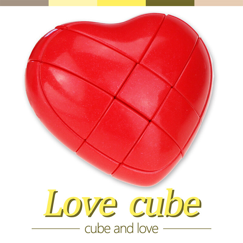 3x3x3 torsão cubo mágico em forma de coração cubo mágico velocidade quebra-cabeça cubo crianças brinquedos educativos
