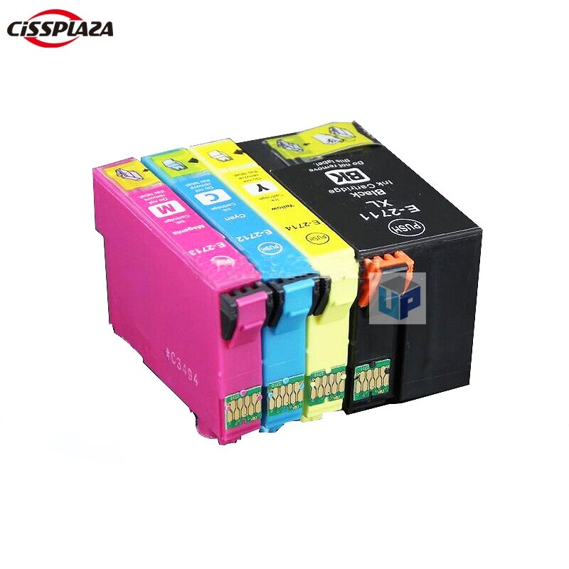 CISSPLAZA 4PCS 2711 2701 High Capacity compatible ink Cartridges for Epson WorkForce WF-7110 7610 7620 3620 3620 3640  27
