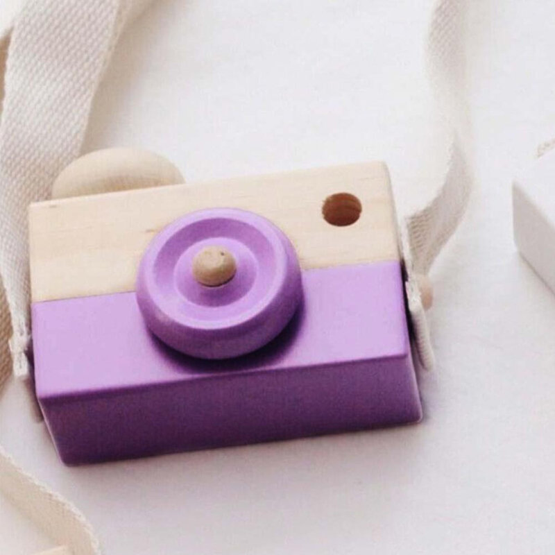 New Fashion Baby Kids Cute Wood Camera Toys Children Clothing Accessory Safe And Natural Kid Toys Birthday Christmas Gift