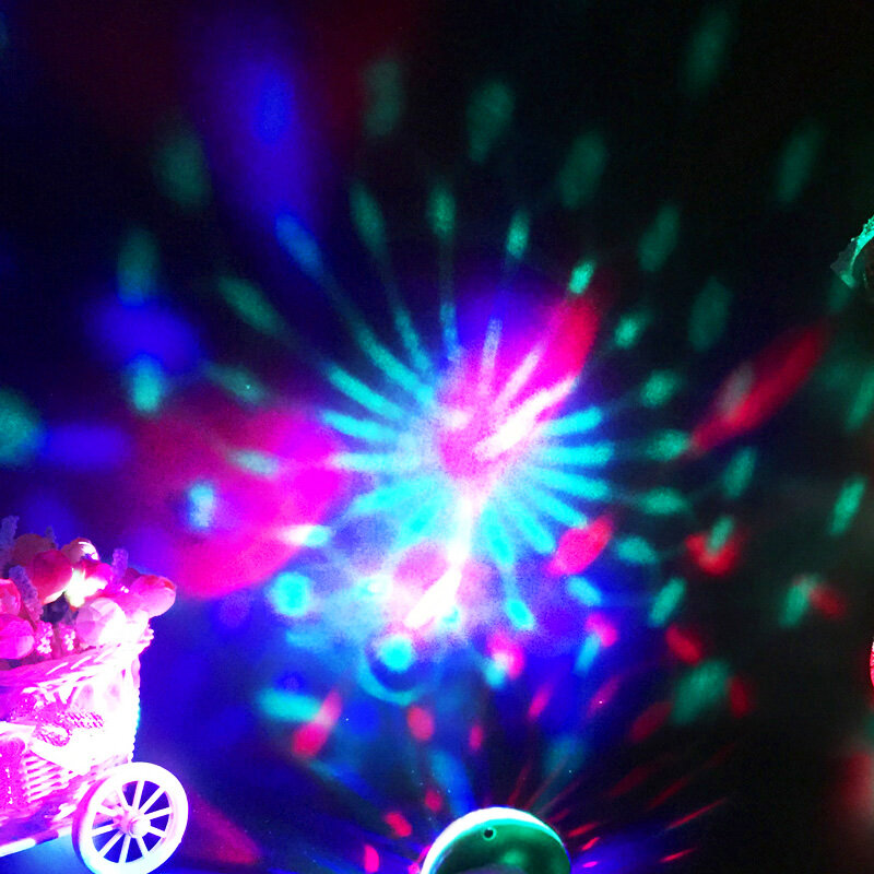 Minilámpara LED colorida con USB para decoración de escenario, proyector de bola giratoria, Sensor de música, luz mágica para escenario, discoteca, KTV, iluminación de vacaciones