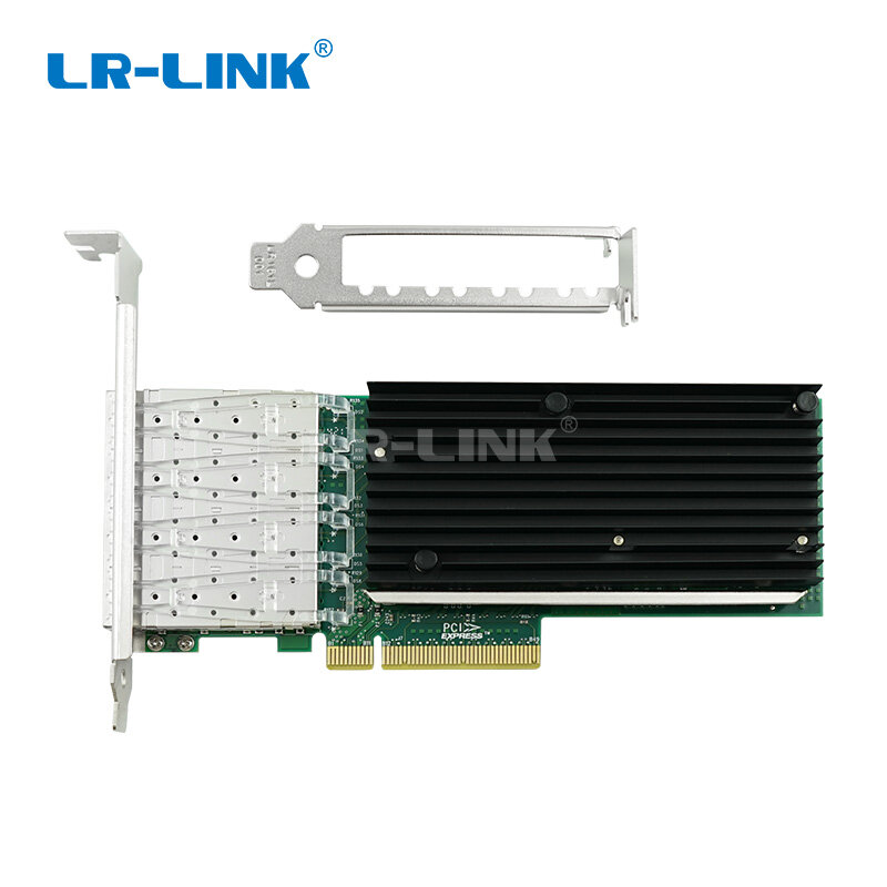 LR-LINK adaptador ethernet 10gb, porta quad, adaptador pci-express, fibra ótica, placa de rede, intel xl710, compatível