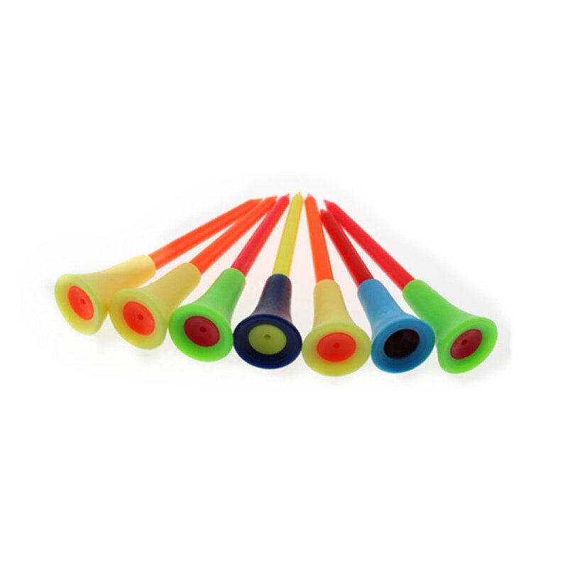 Crestgolf-camisetas de Golf de plástico multicolor, accesorio duradero con cojín de goma, 83mm/70mm/54mm, 50 unids/paquete