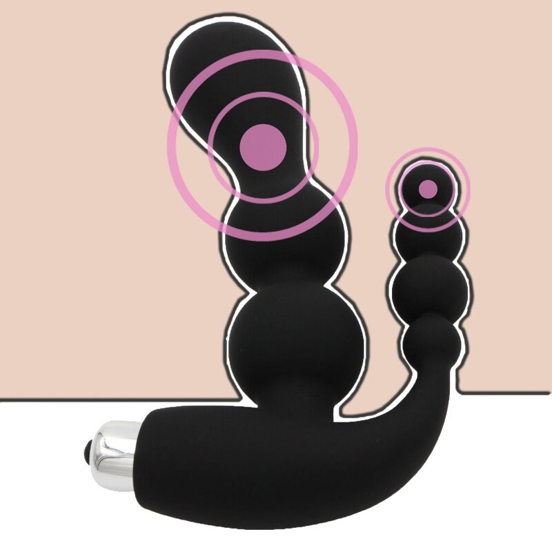 Двойные вагинальные Анальные вибраторы для женщин массажер простаты Анальные бусины вибратор для точки G секс-игрушки для женщин мужчин се...
