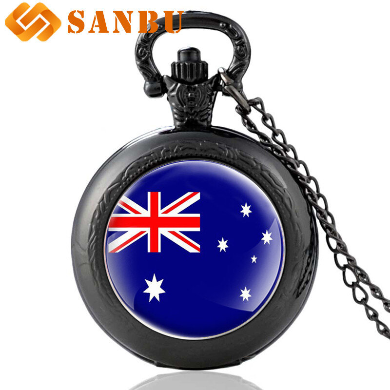 ファッションオーストラリア Fag クォーツ懐中時計ヴィンテージ男性女性のペンダントネックレス時計ギフト