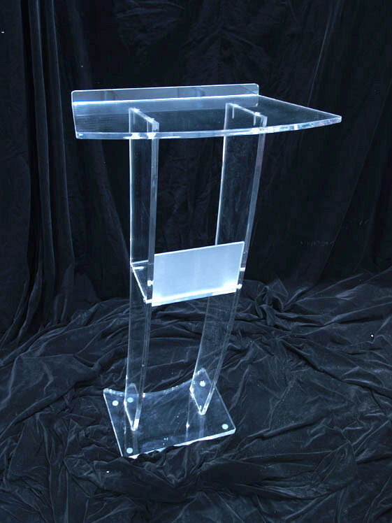 Plataforma de acrílico transparente, atril de iglesia de plexiglás, púlpito