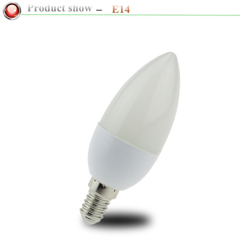 Lámpara de vela Led E14 E27, 5W, 7W, 9W, 220V, ahorro de energía, foco blanco cálido/frío, lámpara de cristal, ampolla, Bombillas para el hogar