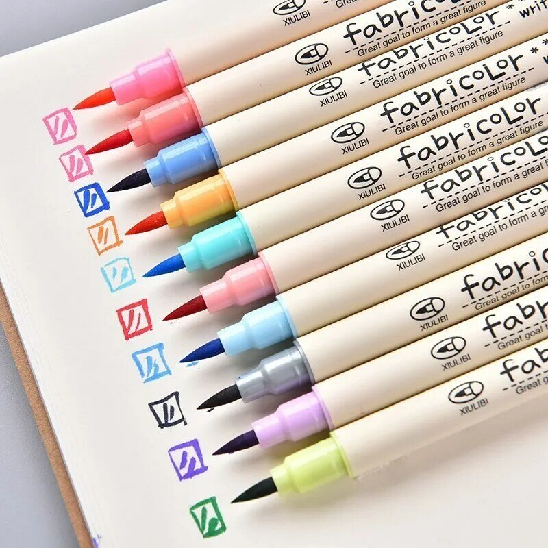 مجموعة أقلام الخط والرسم بالألوان المائية ، مجموعة من 10 ألوان ، أقلام كتابة ، للرسم ، 04429