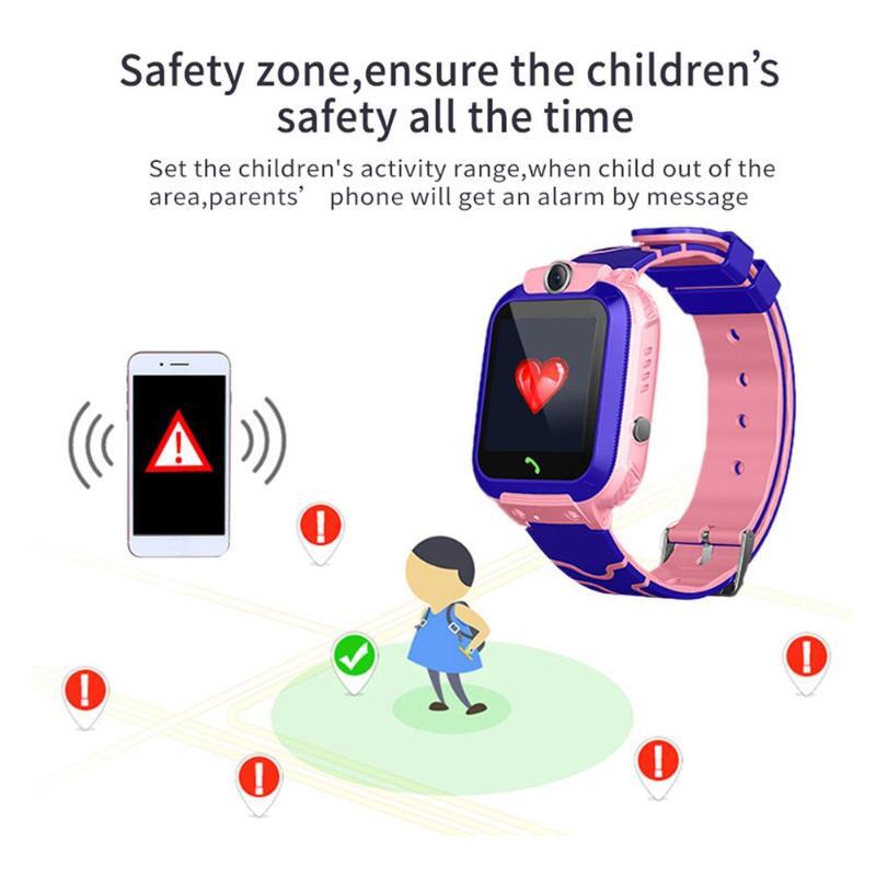 Q12 Kinderen Smart Horloge Sos Telefoon Horloge Smartwatch Voor Kinderen Ondersteuning Sim Card Photo 400Mah Batterij Kids Gift voor Ios Android