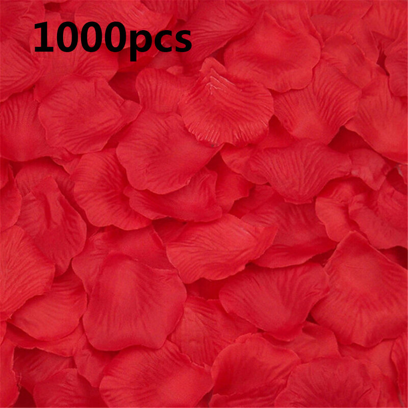 Pétales de Rose en soie colorés, 1000 pièces, fausses fleurs, accessoires de mariage