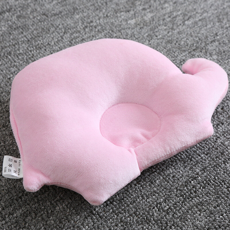 Детская подушка с изображением слона из мультфильма, детская подушка с плоской головкой, детская подушка для защиты головы, вогнутая подушк...