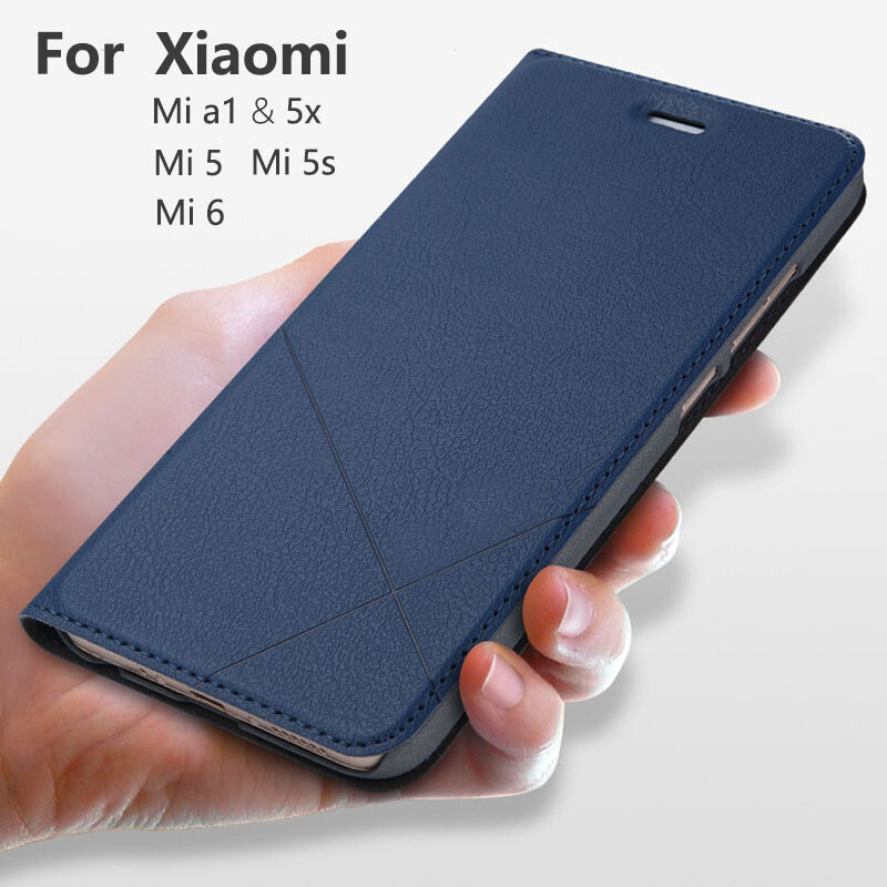 Чехол-книжка для Xiaomi Mi 9T Pro, 9, 8 lite SE, A3, A2, A1, 6X lite, 5X, Mi 5, 6, Mi Max 3, 2, кожаный, цвет в ассортименте.