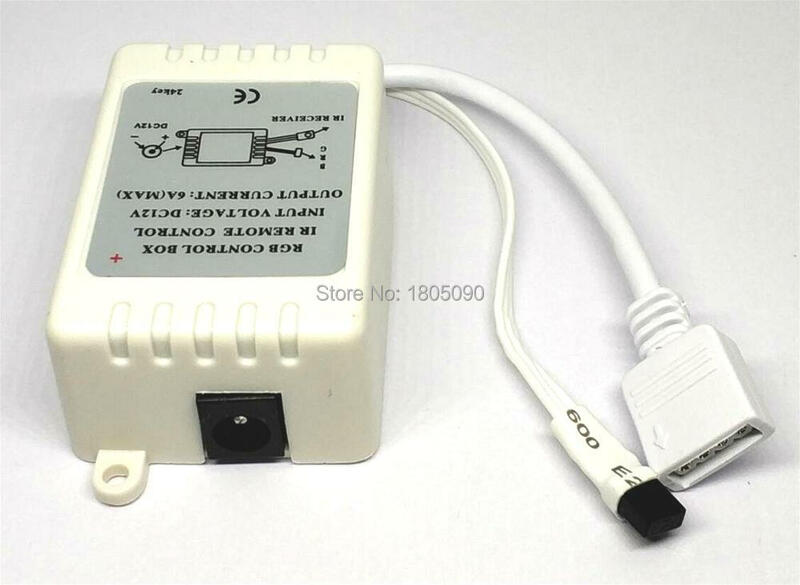 Controlador inalámbrico infrarrojo para tira de led rgb, controlador inalámbrico de 12V y 24 teclas, sin batería, para 3528/2835/5050, 12V