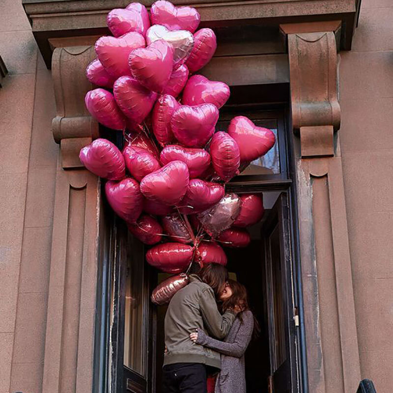 Balões laminados de hélio para decoração de casamento, 5 peças, 18 polegadas, ouro rosê, estrela, coração, folha, suprimentos para festa de aniversário de menino e menina