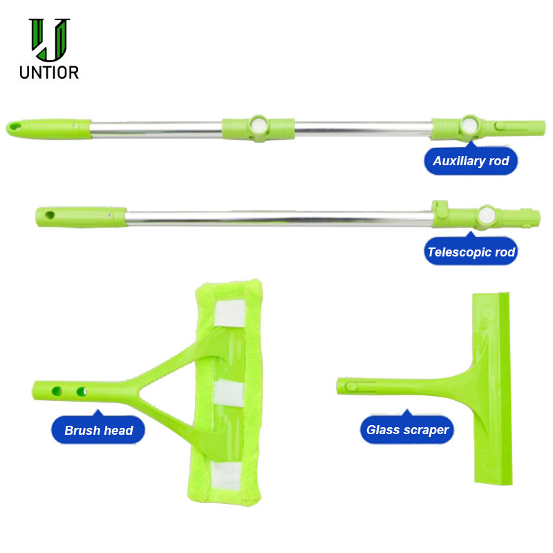 UNTIOR High-rise Window Cleaning Glass Cleaner Brush For Washing Window Squeegee Microfiber Extendable Window Scrubber Cleaning