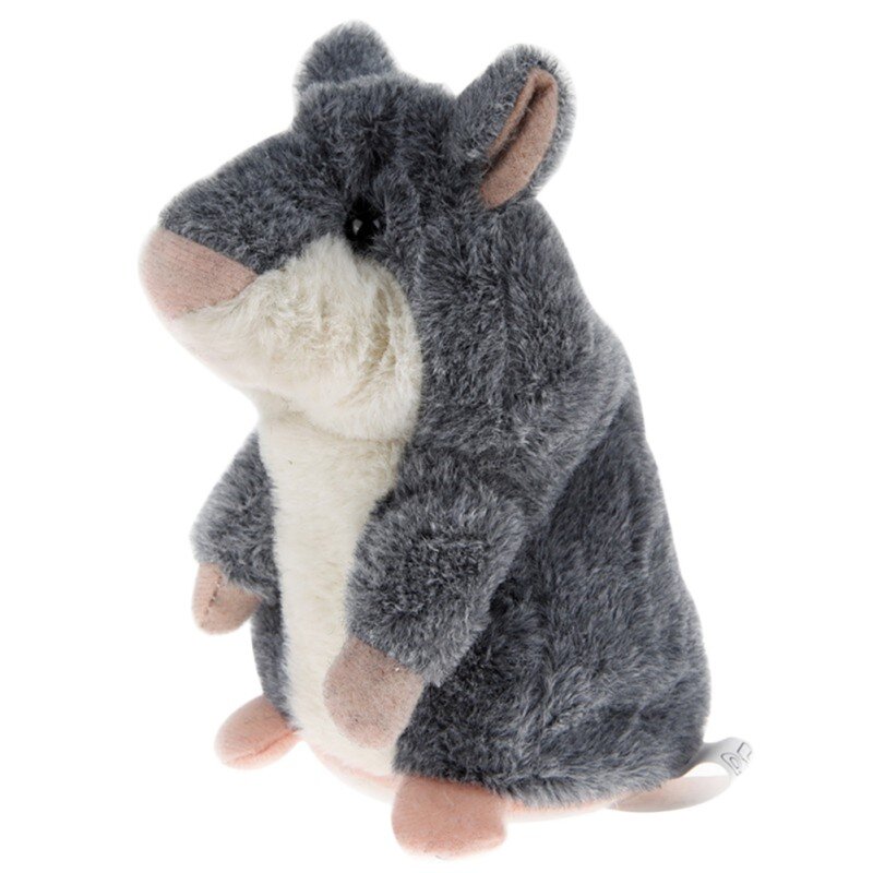 Hamster falante de pelúcia, brinquedo adorável com gravação de som para crianças