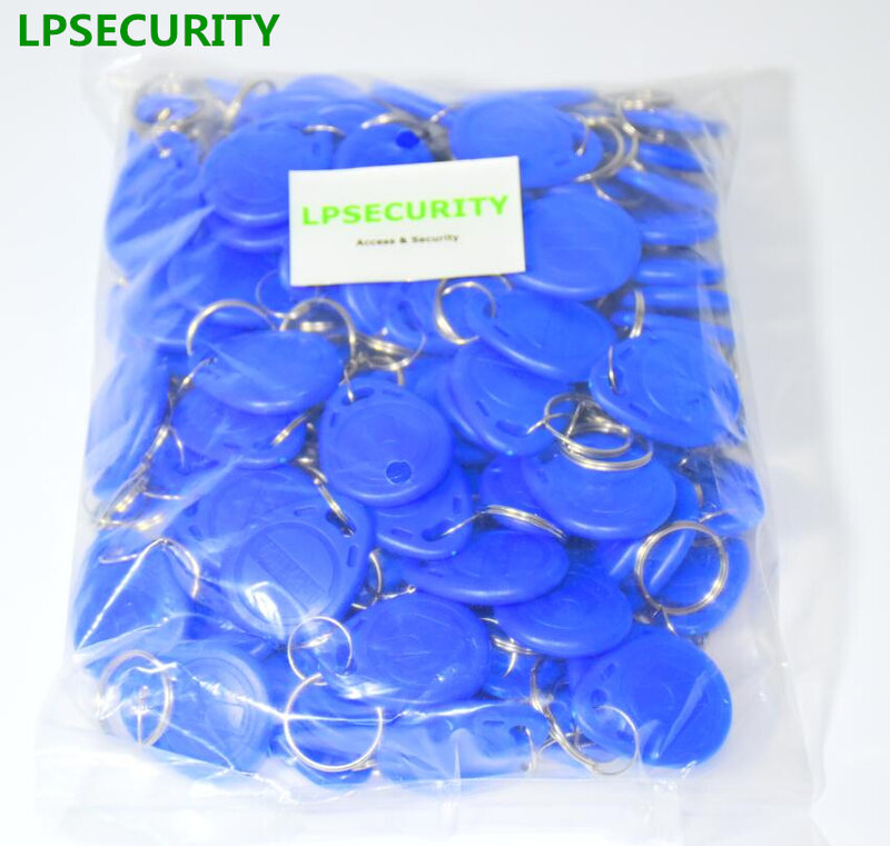 LPSECURITY 100 pieces 125Khz Keychains RFID Proximity ID Card Token Tags Key Fobs for access control