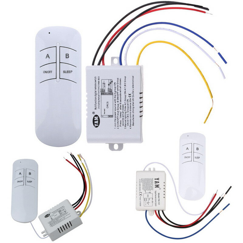 Wireless ON/OFF 1/2/3 Möglichkeiten 220V Lampe Fernbedienung Schalter Empfänger Sender Controller Indoor Lampe Home Ersatz Teile