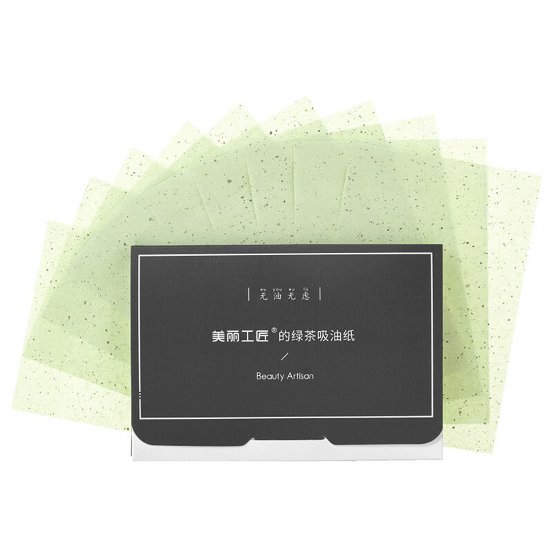 100 arkuszy/paczka chłonny papier do twarzy zielona herbata bambusowy węgiel drzewny Film czysty papier do twarzy