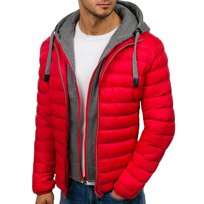 Zogaaホット販売冬の男性のジャケットシンプルなファッション暖かいコートニット袖口のデザイン男性の熱ファッションブランドパーカー