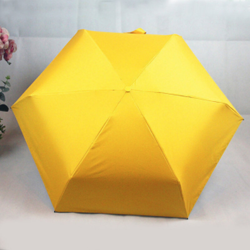 Mini guarda-chuva unissex, guarda-chuva dobrável à prova de vento para mulheres e crianças, proteção anti-uv