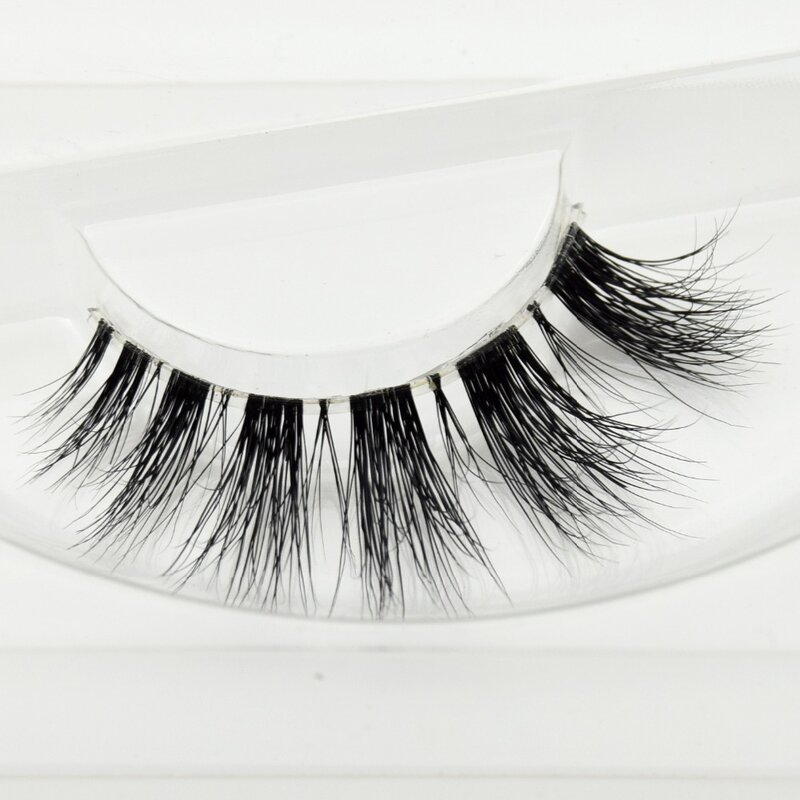 Visofree Mink Lashes 3D Mink Eyelashes Invisible Band Natural Black Mink False Eyelash Full Strip cilios posticos Reusable F43